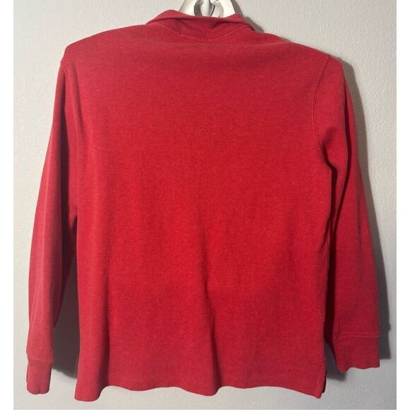 Polo Ralph Lauren Sweater Mens Medium Red 1/4 Zip Mock Neck Pullover Preppy - Picture 3 of 8